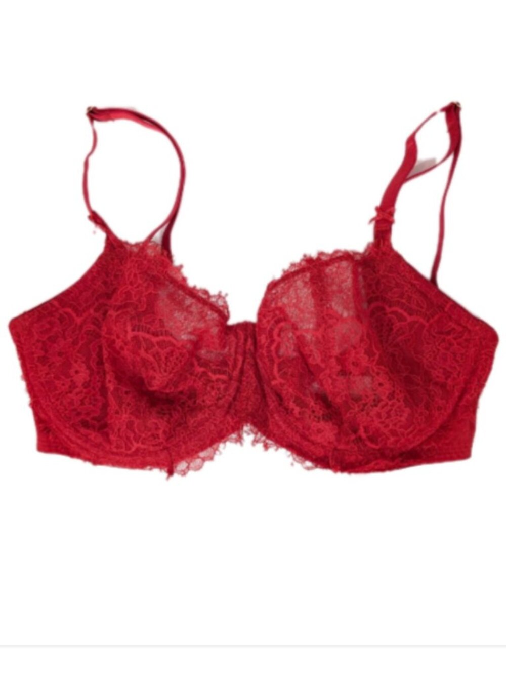 Victoria's Secret Dream Angels Bra 36DD Women Red Push up without Padding sheer